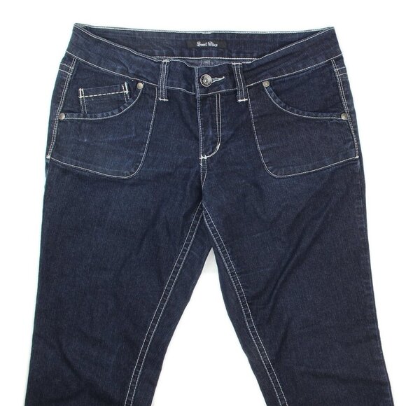 Sweet Vibes Dark Wash Denim Slim Leg Blue Jeans - Picture 3 of 5